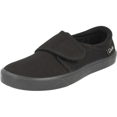 (UK 13 Child, Black) Childrens Unisex Clarks P.E School Pumps Hopper Run - G Fit (UK 13 Child, Black) Childrens Unisex Clarks P.E School Pumps Hopper Run - G Fit