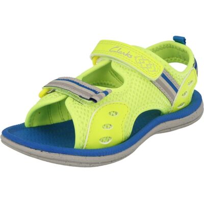(UK 5 Infant, Yellow) Boys Clarks Casual Sandals Piranha Boy - F Fit (UK 5 Infant, Yellow) Boys Clarks Casual Sandals Piranha Boy - F Fit