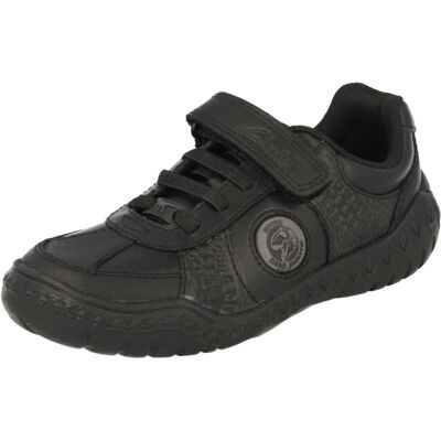 (UK 7 Infant, Black) Boys Clarks School Shoes Stomp Rex - H Fit (UK 7 Infant, Black) Boys Clarks School Shoes Stomp Rex - H Fit