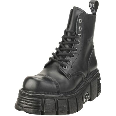 (5) New Rock Metallic M-newmili083-s39 Unisex Platform Boots in Black (5) New Rock Metallic M-newmili083-s39 Unisex Platform Boots in Black