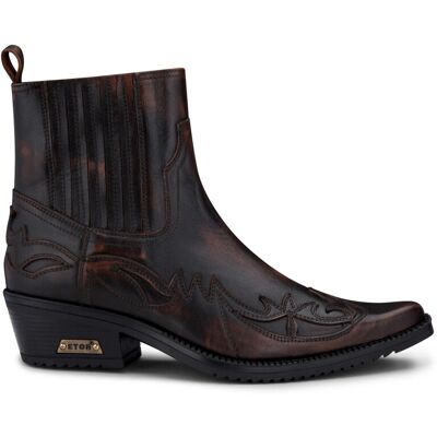 Etor (45) Mens Cowboy Ankle Cuban Winklepicker Western Shoes Etor (45) Mens Cowboy Ankle Cuban Winklepicker Western Shoes