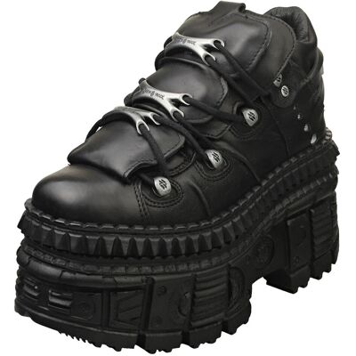 (9) New Rock M-wall106-s9 Unisex Platform Boots in Black (9) New Rock M-wall106-s9 Unisex Platform Boots in Black