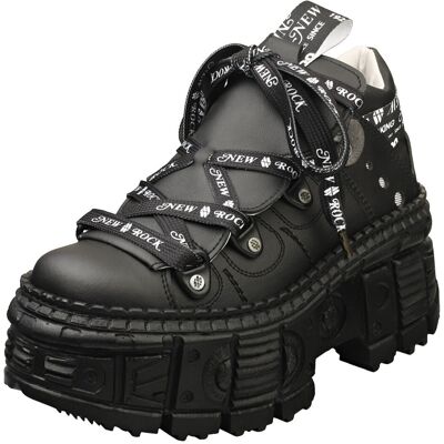 (10) New Rock M-wall106nsport-v3 Vegan Unisex Platform Boots in Black (10) New Rock M-wall106nsport-v3 Vegan Unisex Platform Boots in Black