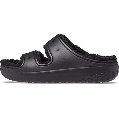 Crocs Unisex classic cozzzy Platform Sandals Fuzzy Slippers Slide, BlackBlack, Crocs Unisex classic cozzzy Platform Sandals Fuzzy Slippers Slide, BlackBlack,