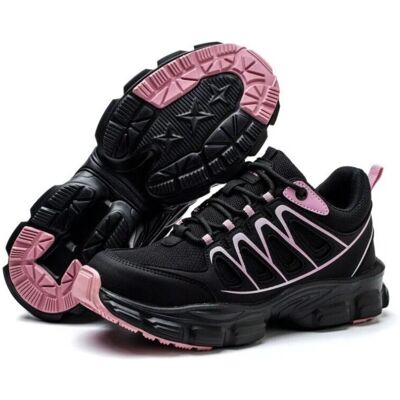 Unbranded (UK6=EUR40, Black&Pink) Womens Ladies Lightweight Safety Shoes Steel Toe Cap Wor Unbranded (UK6=EUR40, Black&Pink) Womens Ladies Lightweight Safety Shoes Steel Toe Cap Wor