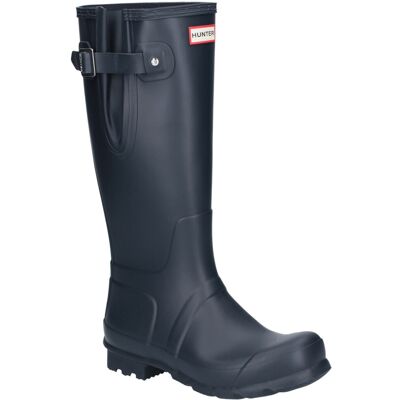 (Blue, 8 (Adults')) Hunter Original Side Adjustable Rubber Men's Navy Wellington (Blue, 8 (Adults')) Hunter Original Side Adjustable Rubber Men's Navy Wellington