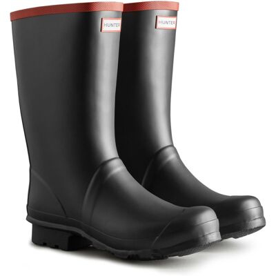 (Black, 10 (Adults')) Hunter Argyll Short Knee Rubber Black Wellington Boots (Black, 10 (Adults')) Hunter Argyll Short Knee Rubber Black Wellington Boots
