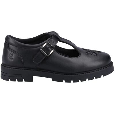 (UK 6, Black) Hush Puppies FIONA Girls Leather School Shoes Black (UK 6, Black) Hush Puppies FIONA Girls Leather School Shoes Black