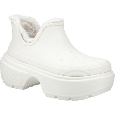 (White, 4 (Adults')) Crocs Stomp Shorty Thermoplastic Women's Linen Boots (White, 4 (Adults')) Crocs Stomp Shorty Thermoplastic Women's Linen Boots