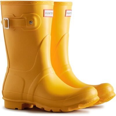 (Yellow, 6 (Adults')) Hunter Original Short Wellington Boots Rubber Women's Yell (Yellow, 6 (Adults')) Hunter Original Short Wellington Boots Rubber Women's Yell