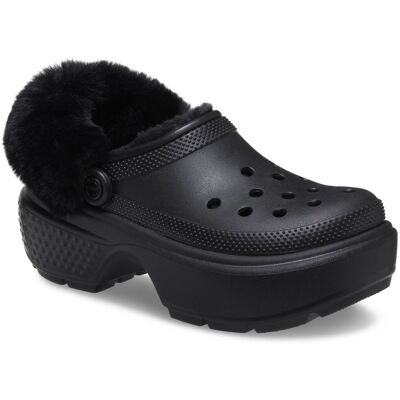 (Black, 7 (Adults')) Crocs Stomp Lined EVA Women's Black Clogs (Black, 7 (Adults')) Crocs Stomp Lined EVA Women's Black Clogs