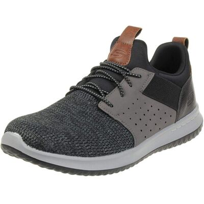 Skechers Men’s Delson-Camden Sneaker - Classic Fit - Black/Grey - 13 Wide Skechers Men’s Delson-Camden Sneaker - Classic Fit - Black/Grey - 13 Wide