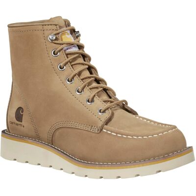 Carhartt Women's 6" Moc Toe Wedge Boot, Coyote - 11M Carhartt Women's 6" Moc Toe Wedge Boot, Coyote - 11M