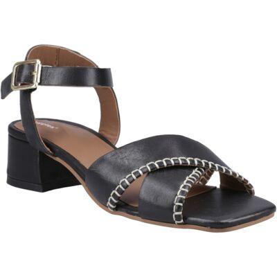 (Black, 4 (Adults')) Hush Puppies Lyla Heeled Leather Women's Black Sandals (Black, 4 (Adults')) Hush Puppies Lyla Heeled Leather Women's Black Sandals