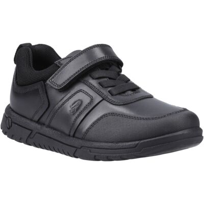 (Black, 2 (Adults')) Hush Puppies Sutton Bungee Leather Boys's Black Lace-Up Sho (Black, 2 (Adults')) Hush Puppies Sutton Bungee Leather Boys's Black Lace-Up Sho