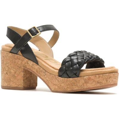 (Black, 4 (Adults')) Hush Puppies Poppy Quarter Strap Leather Women's Black Sand (Black, 4 (Adults')) Hush Puppies Poppy Quarter Strap Leather Women's Black Sand