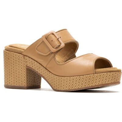 (Brown, 6 (Adults')) Hush Puppies Poppy Leather Women's Tan Sandals (Brown, 6 (Adults')) Hush Puppies Poppy Leather Women's Tan Sandals