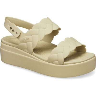 (Cream, 7 (Adults')) Crocs Brooklyn Woven Thermoplastic Women's Chai Sandals (Cream, 7 (Adults')) Crocs Brooklyn Woven Thermoplastic Women's Chai Sandals