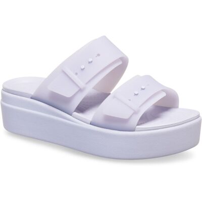 (Purple, 7 (Adults')) Crocs Brooklyn Buckle Low Wedge Women's Purple Moon Sandal (Purple, 7 (Adults')) Crocs Brooklyn Buckle Low Wedge Women's Purple Moon Sandal