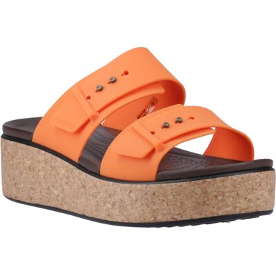 (Brown, 5 (Adults')) Crocs Brooklyn Buckle Women's Topaz Wedges (Brown, 5 (Adults')) Crocs Brooklyn Buckle Women's Topaz Wedges