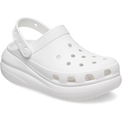 (White, 3 (Adults')) Crocs Classic Crush EVA Women's White Clogs (White, 3 (Adults')) Crocs Classic Crush EVA Women's White Clogs