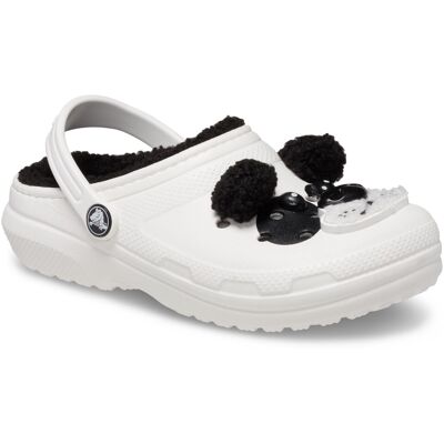 (White, 8 (Adults')) Crocs Classic Lined Fun Lab Thermoplastic Panda Clogs (White, 8 (Adults')) Crocs Classic Lined Fun Lab Thermoplastic Panda Clogs
