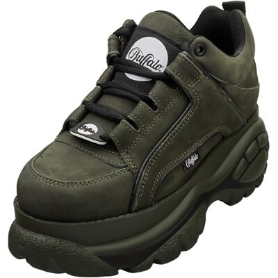 (6.5) Buffalo 1339-14 Womens Platform Boots in Khaki Black (6.5) Buffalo 1339-14 Womens Platform Boots in Khaki Black