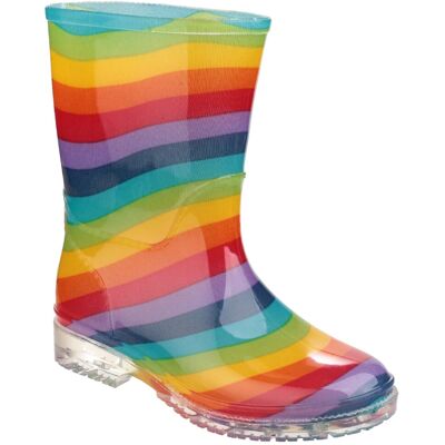 (26 EUR, Multi) Cotswold PVC Kids Rainbow Welly / Girls Boots (26 EUR, Multi) Cotswold PVC Kids Rainbow Welly / Girls Boots