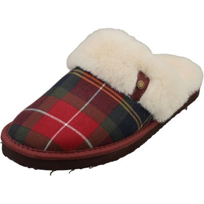 (7) Barbour Claudia Tartan Mule Womens Slippers in Winterberry (7) Barbour Claudia Tartan Mule Womens Slippers in Winterberry