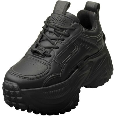 (3) Buffalo Turbo One Vegan Womens Platform Boots in Black (3) Buffalo Turbo One Vegan Womens Platform Boots in Black