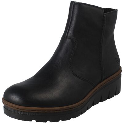 (Black, UK 4) Ladies Rieker Fleece Lined Ankle Boots X9165 (Black, UK 4) Ladies Rieker Fleece Lined Ankle Boots X9165