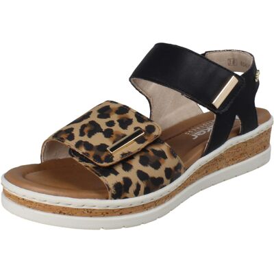 (Black, UK 6.5) Ladies Rieker Sandals V4181 (Black, UK 6.5) Ladies Rieker Sandals V4181