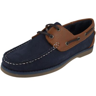 (Navy, UK 12) Mens Hush Puppies Casual Lace Up Deck Shoes - Wilson Boat Shoe (Navy, UK 12) Mens Hush Puppies Casual Lace Up Deck Shoes - Wilson Boat Shoe