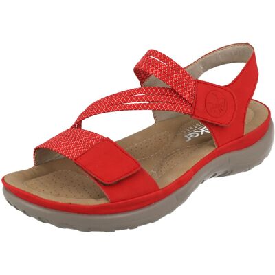 Rieker Red Ladies Sandals - Adjustable, Lightweight, Comfort - Sandals Rieker Red Ladies Sandals - Adjustable, Lightweight, Comfort - Sandals