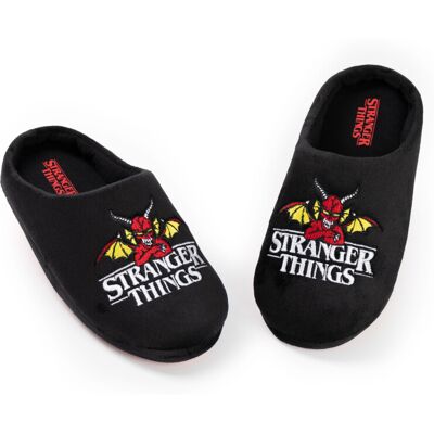 (1 UK Child) Stranger Things Mule Slippers (Unisex Kids Black) (1 UK Child) Stranger Things Mule Slippers (Unisex Kids Black)