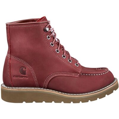 Carhartt Women's 6" Moc Toe Wedge Boot, Burgundy - 6.5 M Carhartt Women's 6" Moc Toe Wedge Boot, Burgundy - 6.5 M