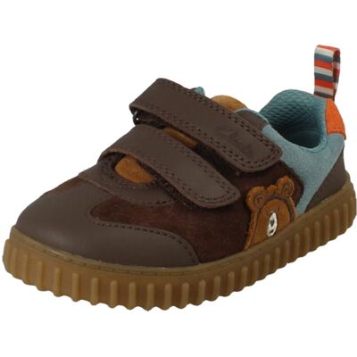 (Brown, UK 9 Child) Boys Clarks First Walking Shoes Cove Den - F Fit (Brown, UK 9 Child) Boys Clarks First Walking Shoes Cove Den - F Fit