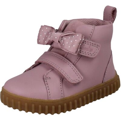 (Pink, UK 9 Child) Kids Clarks Unisex Hi-Top Ankle Boots Cove Sky - F Fit (Pink, UK 9 Child) Kids Clarks Unisex Hi-Top Ankle Boots Cove Sky - F Fit