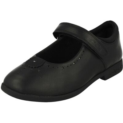 (Black, UK 9 Child) Girls Clarks Cut Out Star Detailed Mary Jane Shoes Magic Ste (Black, UK 9 Child) Girls Clarks Cut Out Star Detailed Mary Jane Shoes Magic Ste