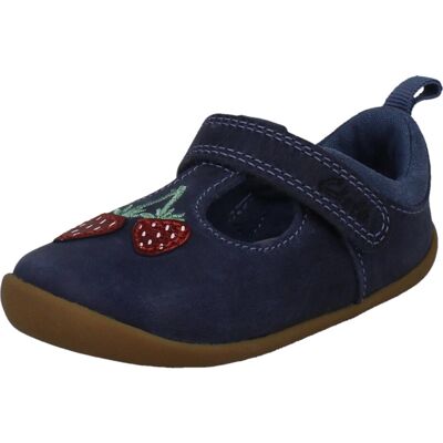 (Blue, UK 5.5 Infant) Girls Clarks Pre-Walker T-Bars Roamer Berry - F Fit (Blue, UK 5.5 Infant) Girls Clarks Pre-Walker T-Bars Roamer Berry - F Fit