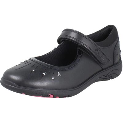 (Black, UK 8 Child) Girls Clarks Playprints Mary Jane School Shoes Relda Wish - (Black, UK 8 Child) Girls Clarks Playprints Mary Jane School Shoes Relda Wish -