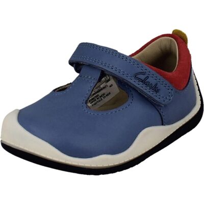 (Blue, UK 3.5 Infant) Childrens Clarks First Walking T-Bar Shoes Roller Bright T (Blue, UK 3.5 Infant) Childrens Clarks First Walking T-Bar Shoes Roller Bright T