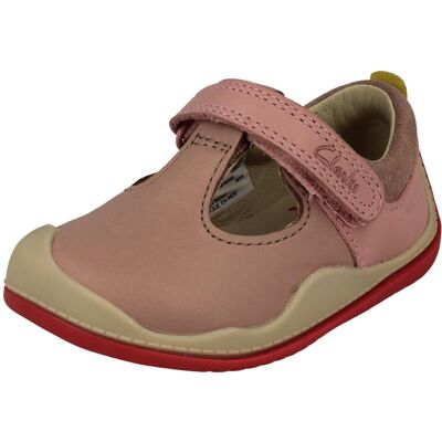 (Pink, UK 3 Infant) Childrens Clarks First Walking T-Bar Shoes Roller Bright T - (Pink, UK 3 Infant) Childrens Clarks First Walking T-Bar Shoes Roller Bright T -