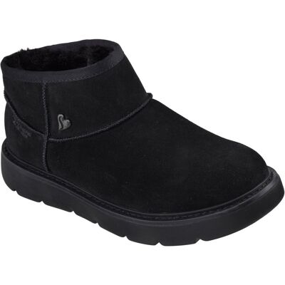 Skechers Keepsakes Cozy Mini Leather Women's Black Suede/Faux Fur Boots Skechers Keepsakes Cozy Mini Leather Women's Black Suede/Faux Fur Boots