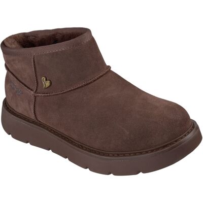 Skechers Keepsakes Cozy Mini Leather Women's Chocolate Winter Ankle Boots Skechers Keepsakes Cozy Mini Leather Women's Chocolate Winter Ankle Boots