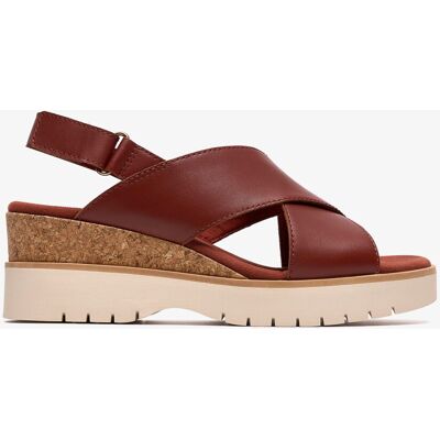 Clarks (Wide, 4.5 (Adults')) Diaz Cross Burnt Orange Lea Clarks (Wide, 4.5 (Adults')) Diaz Cross Burnt Orange Lea