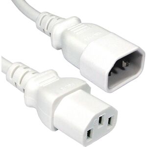 kenable Power Extension Cable IEC Male to Female UPS Lead C14 C13 1.8m WHITE kenable Power Extension Cable IEC Male to Female UPS Lead C14 C13 1.8m WHITE