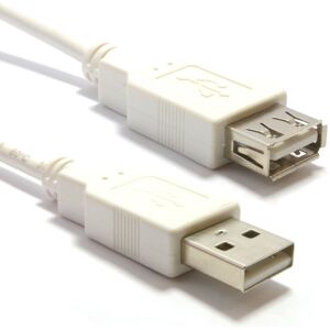 kenable USB 2.0 High Speed Cable EXTENSION Lead A Plug to Socket WHITE 2m kenable USB 2.0 High Speed Cable EXTENSION Lead A Plug to Socket WHITE 2m