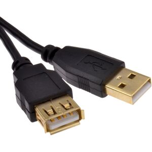 kenable GOLD USB 2.0 Extension Cable 4m A Plug to A Socket, 24AWG High-Speed, Bl kenable GOLD USB 2.0 Extension Cable 4m A Plug to A Socket, 24AWG High-Speed, Bl