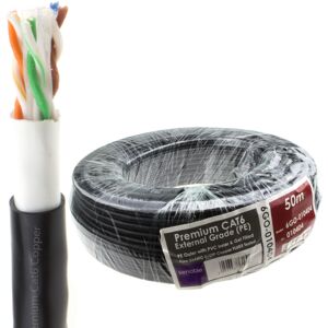 kenable Direct Burial External CAT6 Outdoor COPPER Ethernet Network Cable Reel Gel 50m kenable Direct Burial External CAT6 Outdoor COPPER Ethernet Network Cable Reel Gel 50m